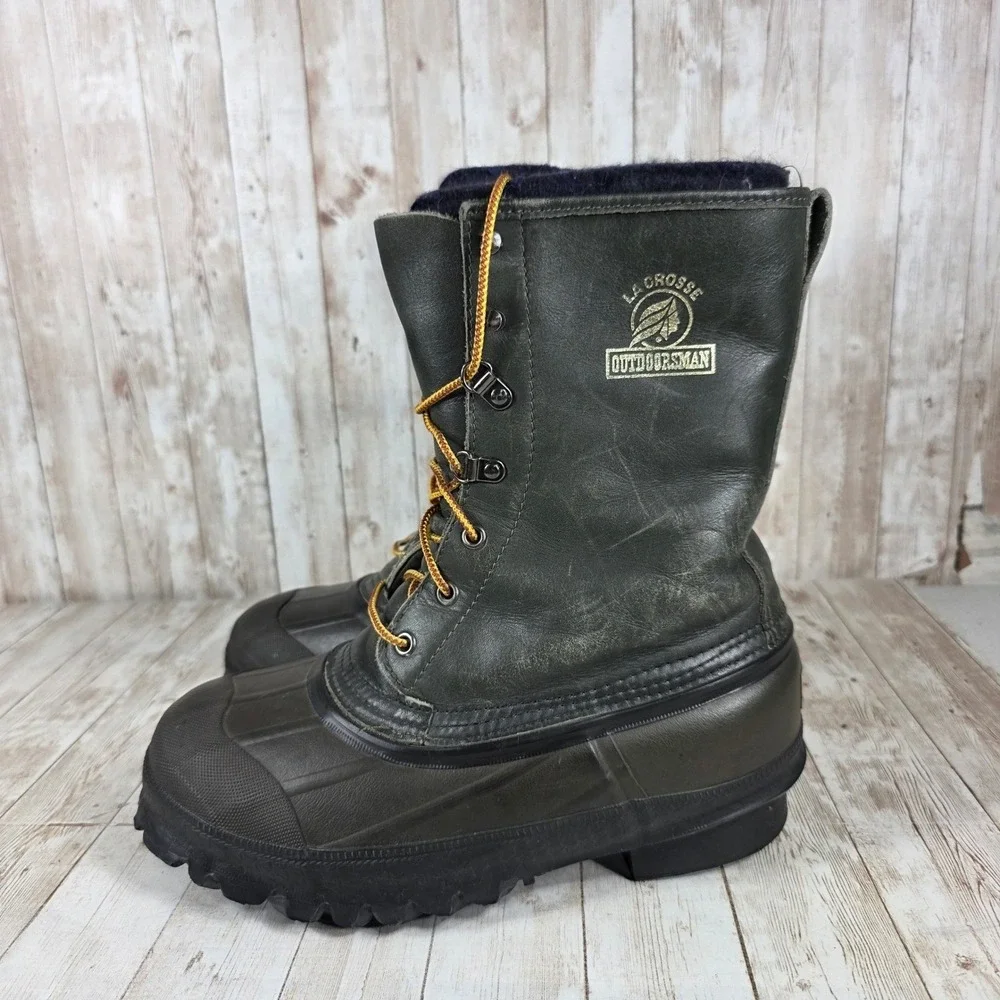 La Crosse Outdoorsman Mens Insulated Winter Hunting Boots Size 6 Steel Shank‎